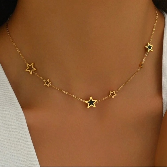 Jewelry - Gold Plated Stainless Steel Star Charm Necklace